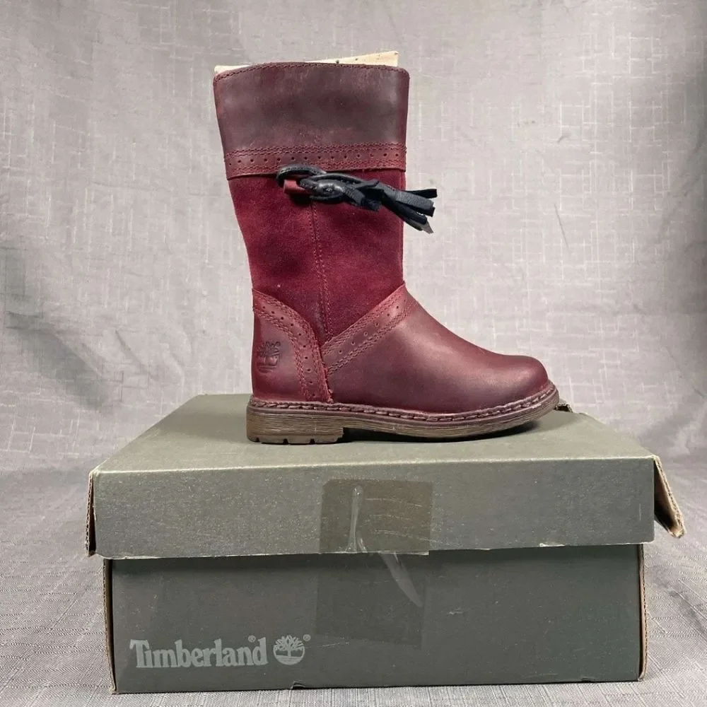Timberland Toddler 6 Burgundy Boots New